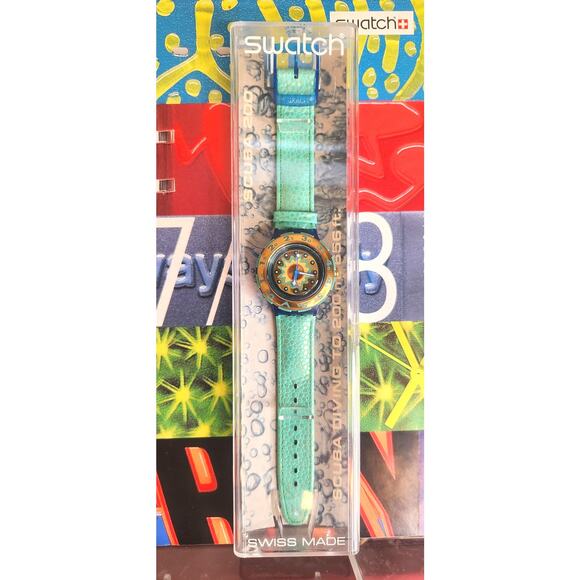 Swatch watch EN VAGUE SDN109 1994 Scuba New in case with paperwork and battery - Picture 2 of 9